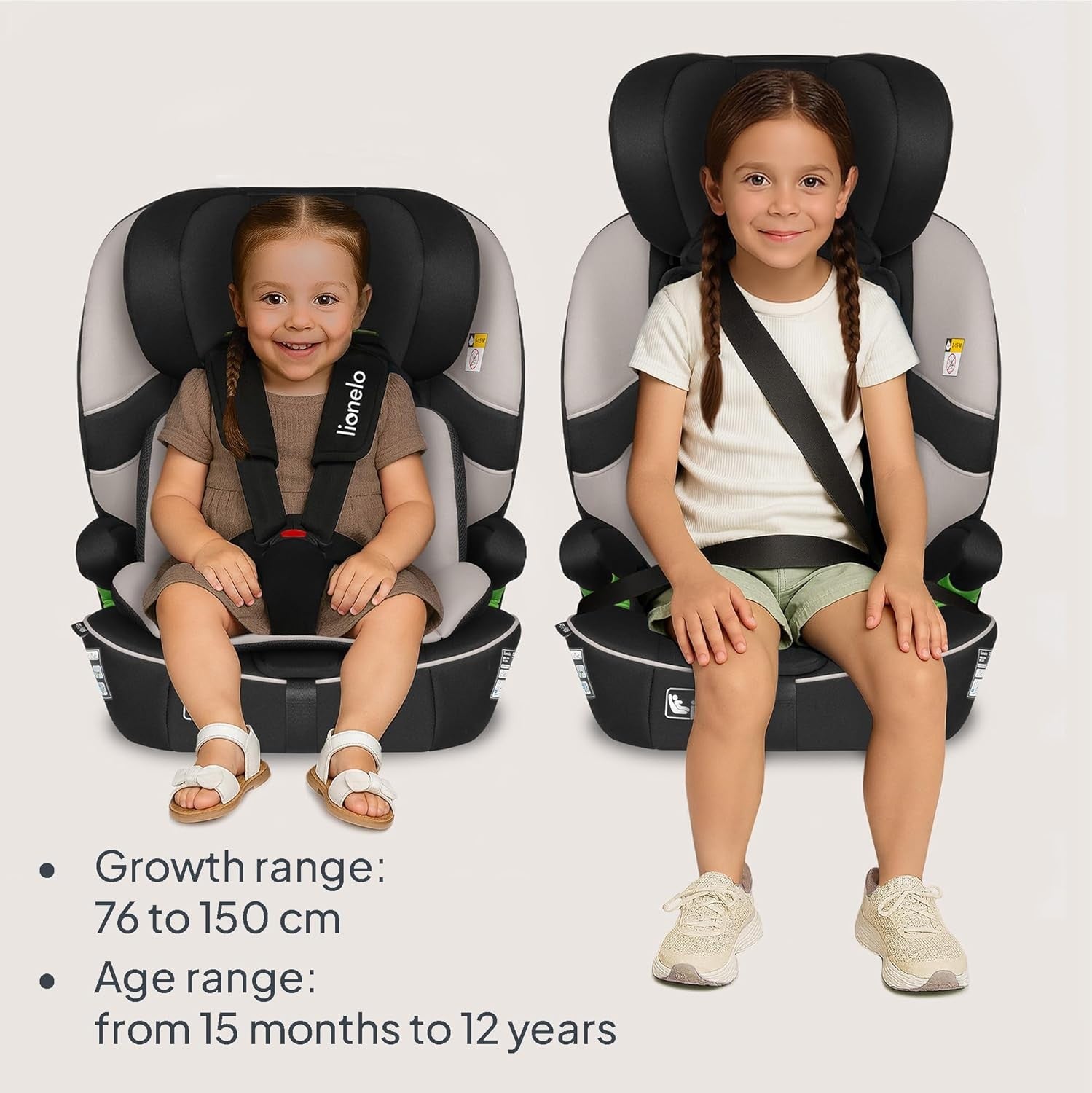i-Size Car Seat 76–150cm ISOFIX Booster R129 Side Impact Adjustable