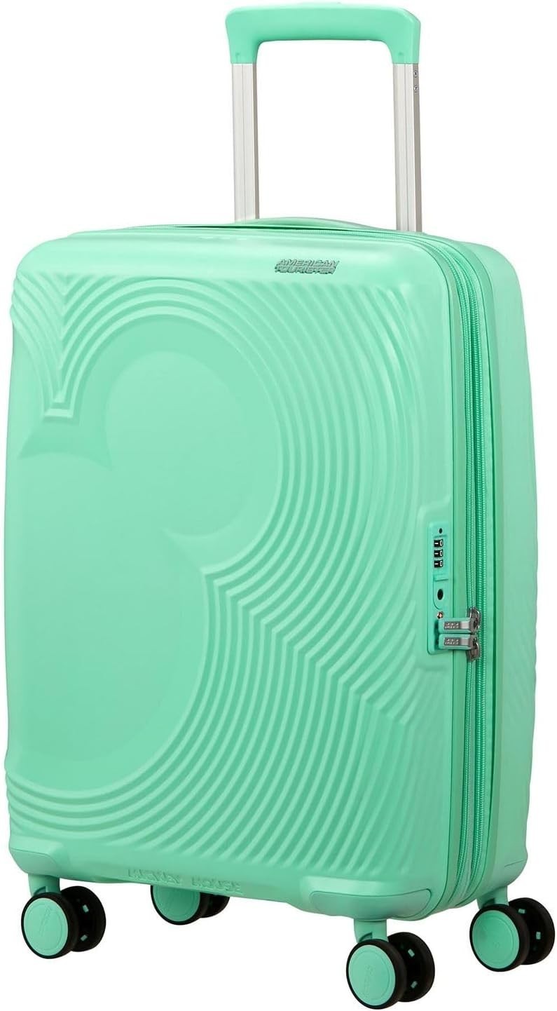 Cabin Hard Shell Suitcase Expandable 55cm TSA Lock Spinner Wheels Mint