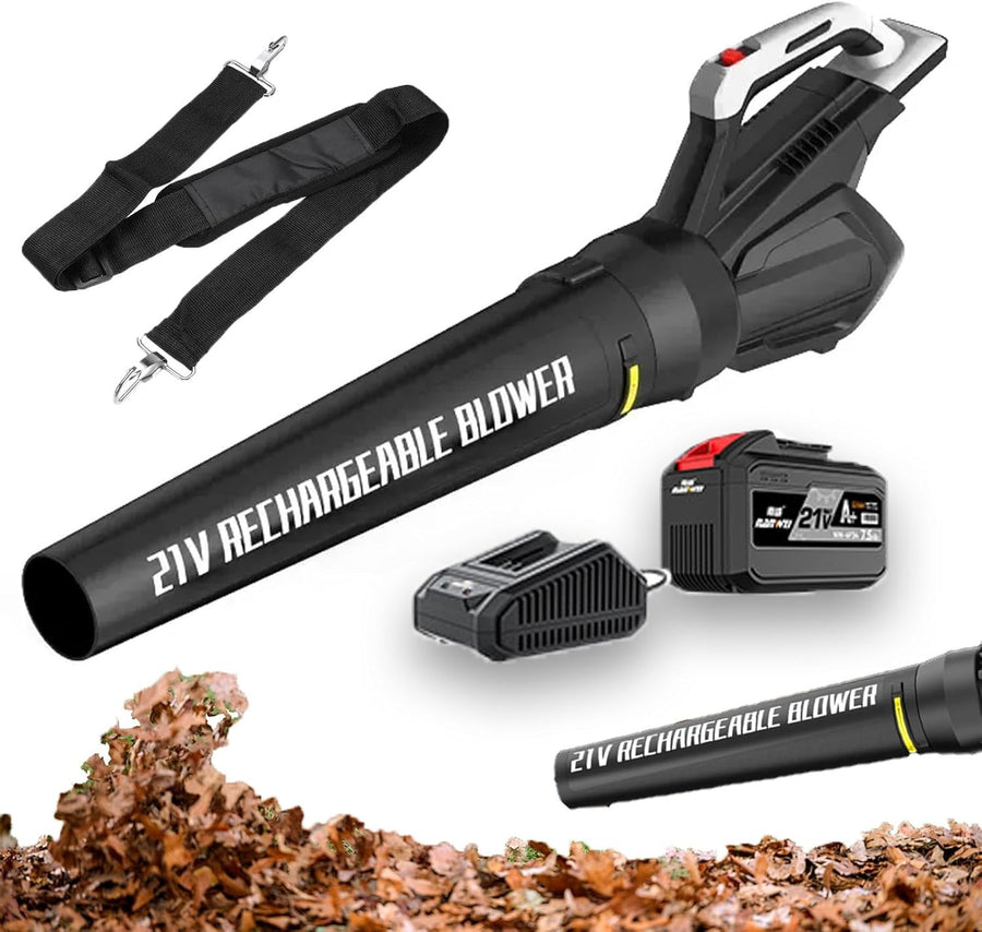 21V Cordless Leaf Blower Vacuum 7.5Ah Adjustable Speed Lightweight Garden