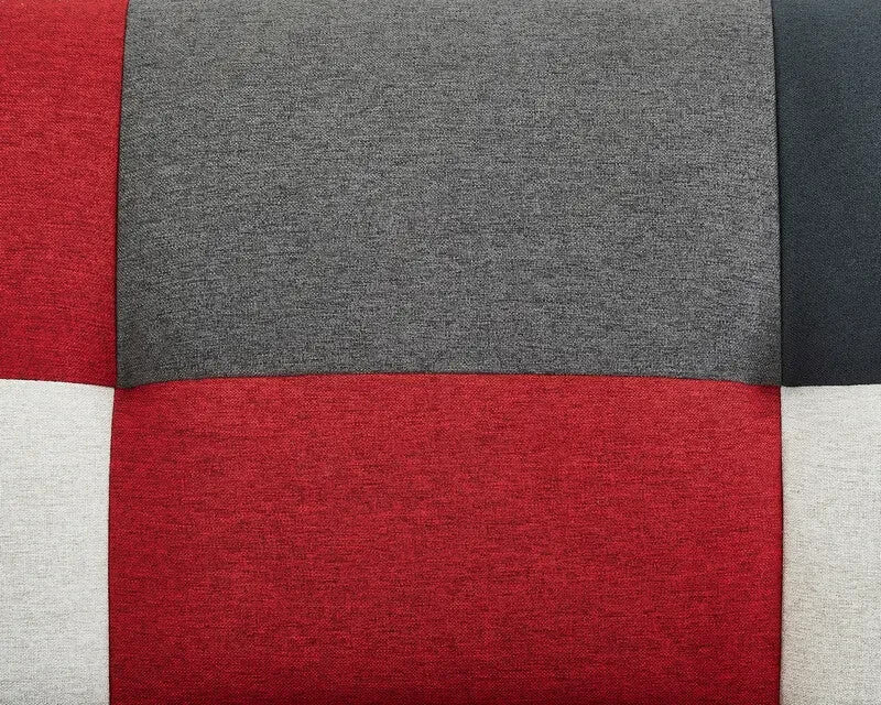 Patchwork 3 Seater Clic Clac Sofabed Red Grey Charcoal Guest Bed Sofa