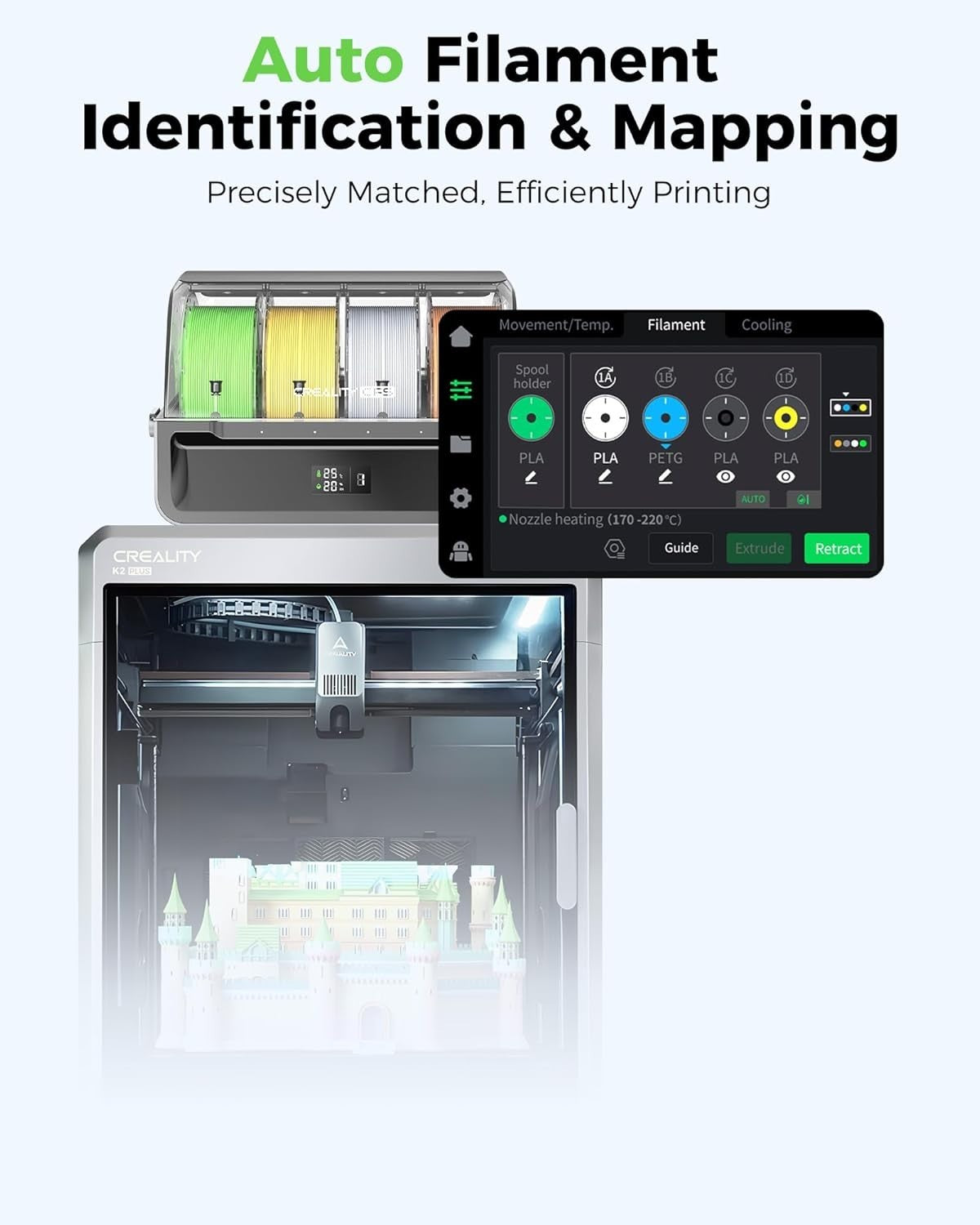 Multicolor Auto Filament System 16-Color RFID Switching Moisture-Proof