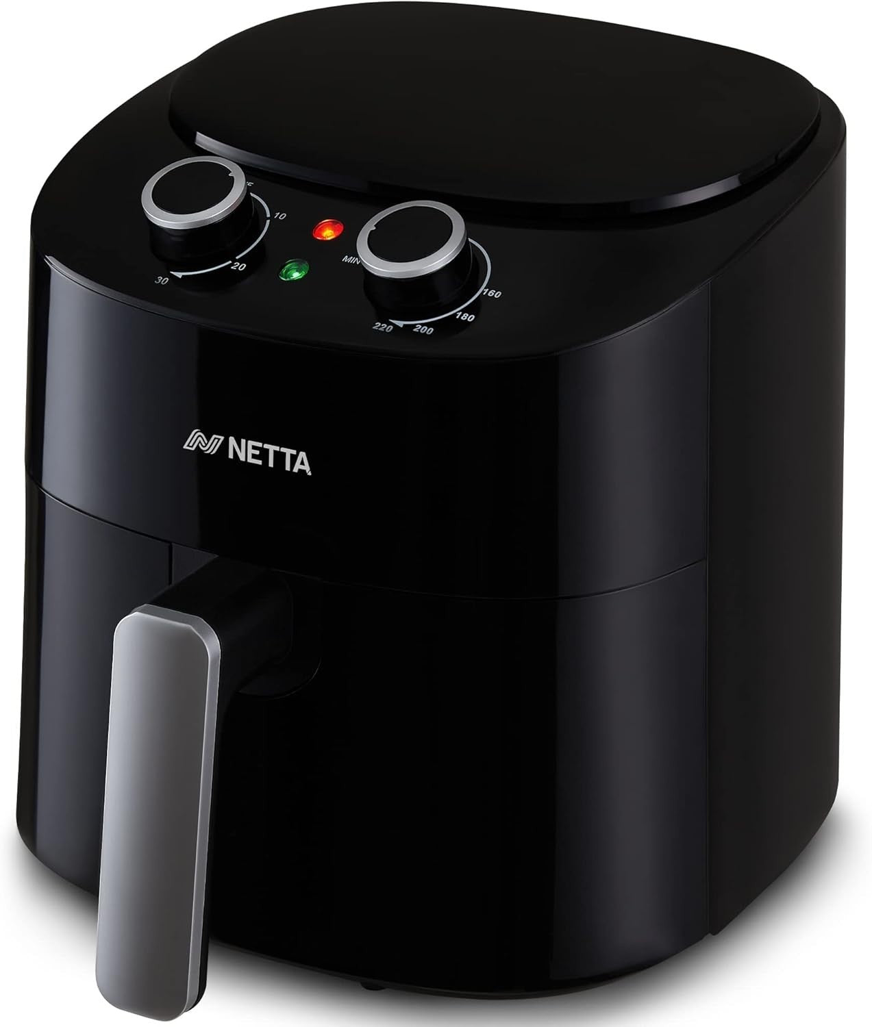 4.2L Air Fryer 220°C Manual Temp Control 30min Timer Oil Free 1300W Black