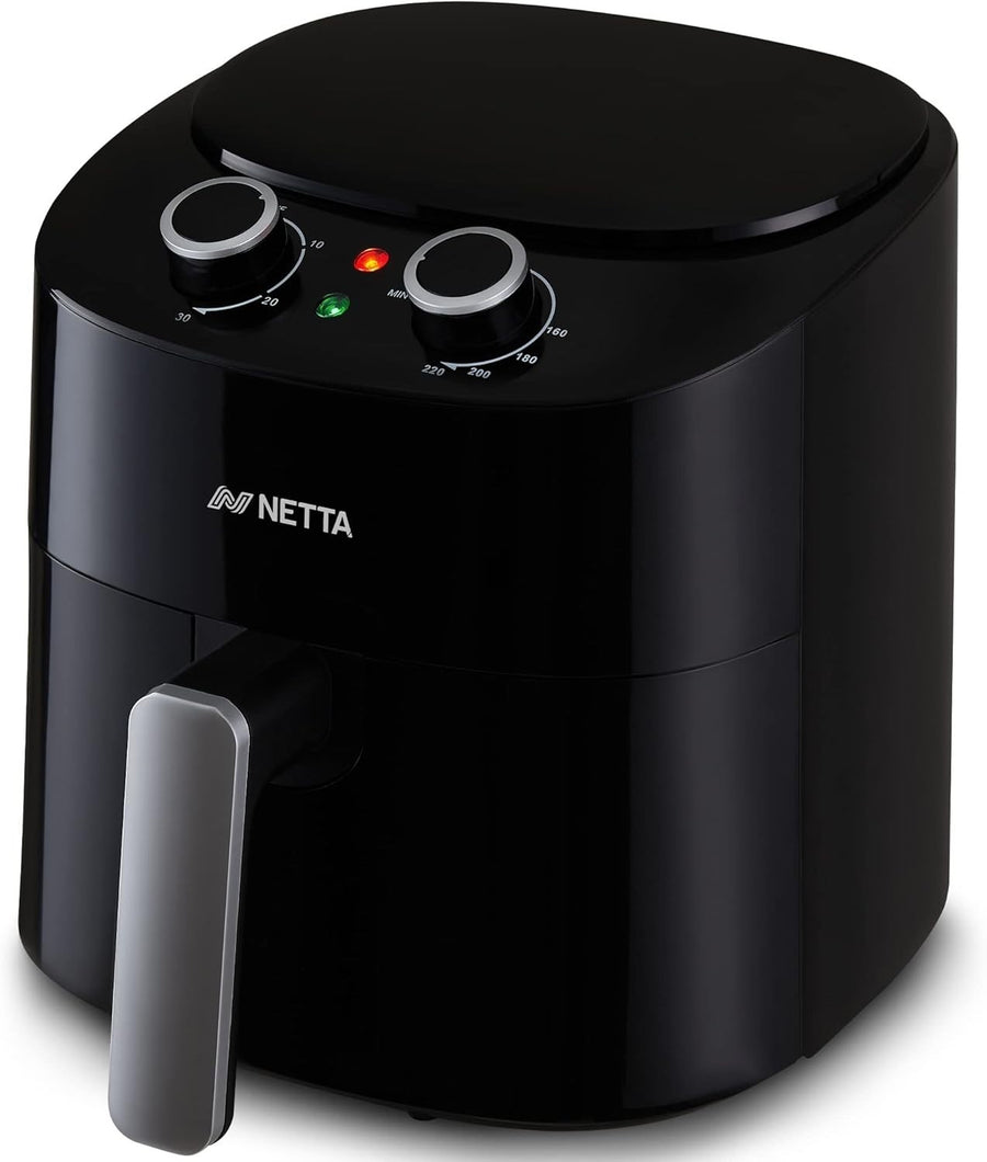 4.2L Air Fryer 220°C Manual Temp Control 30min Timer Oil Free 1300W Black
