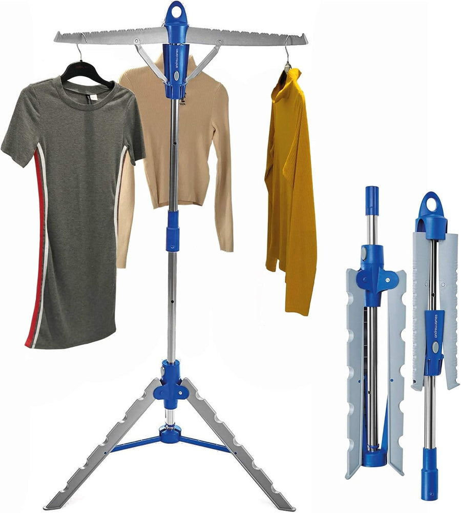 Adjustable Clothes Rail Airer Tripod Folding Drying Rack 139cm Heavy Duty