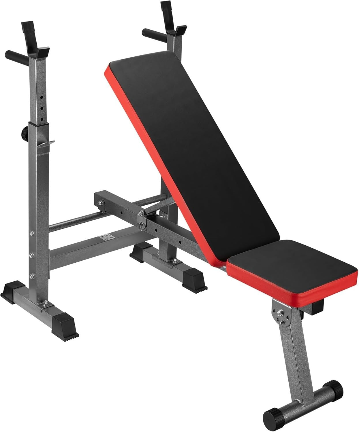 Foldable Adjustable Weight Bench With Barbell Rack 230kg Home Gym