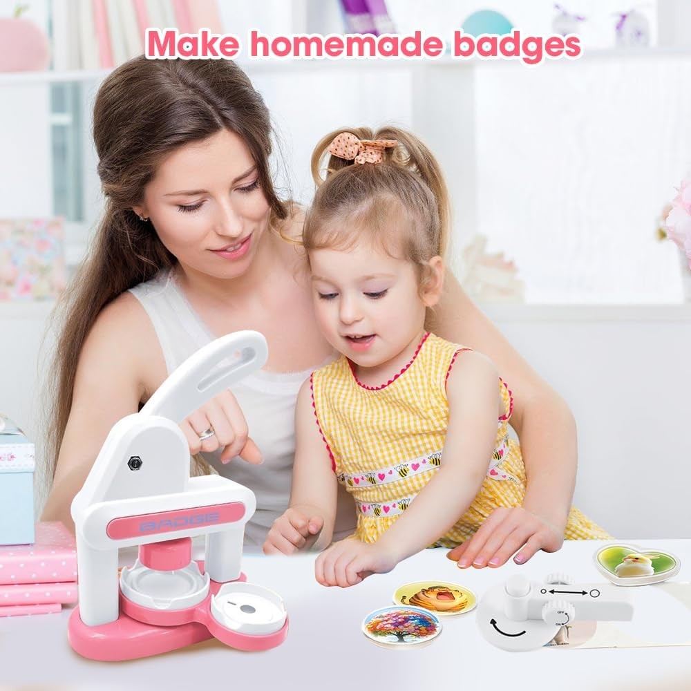 35mm & 55mm Button Badge Maker Machine Press Kit for DIY Crafts