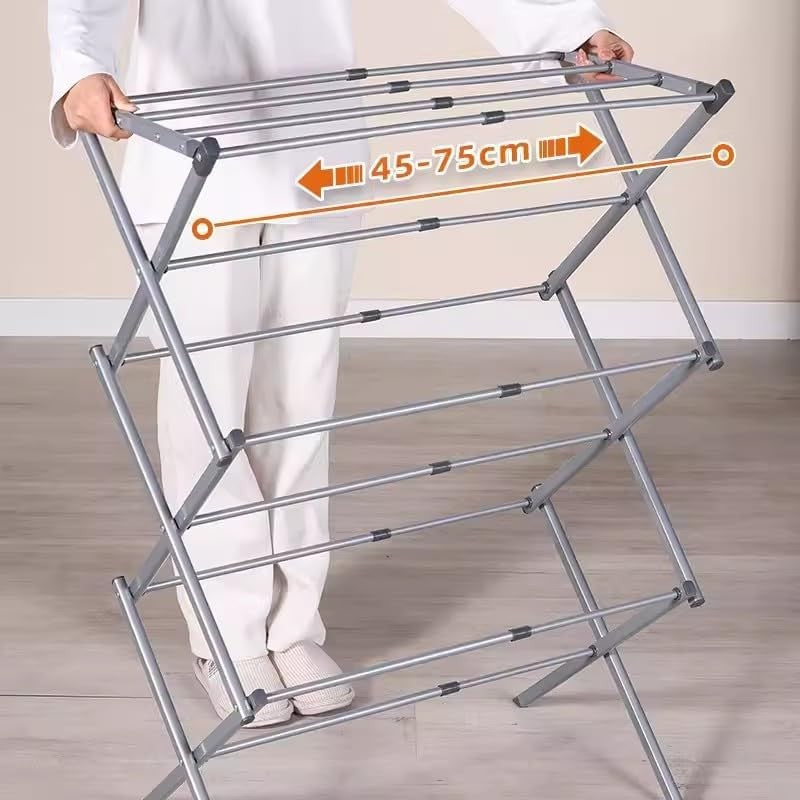 3 Tier Clothes Airer Folding Laundry Drying Rack Heavy Duty Space Saving