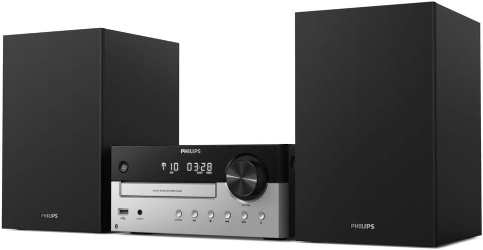 60W Micro Hi-Fi Music System | Bluetooth, CD, USB, FM, Bass Reflex Speakers