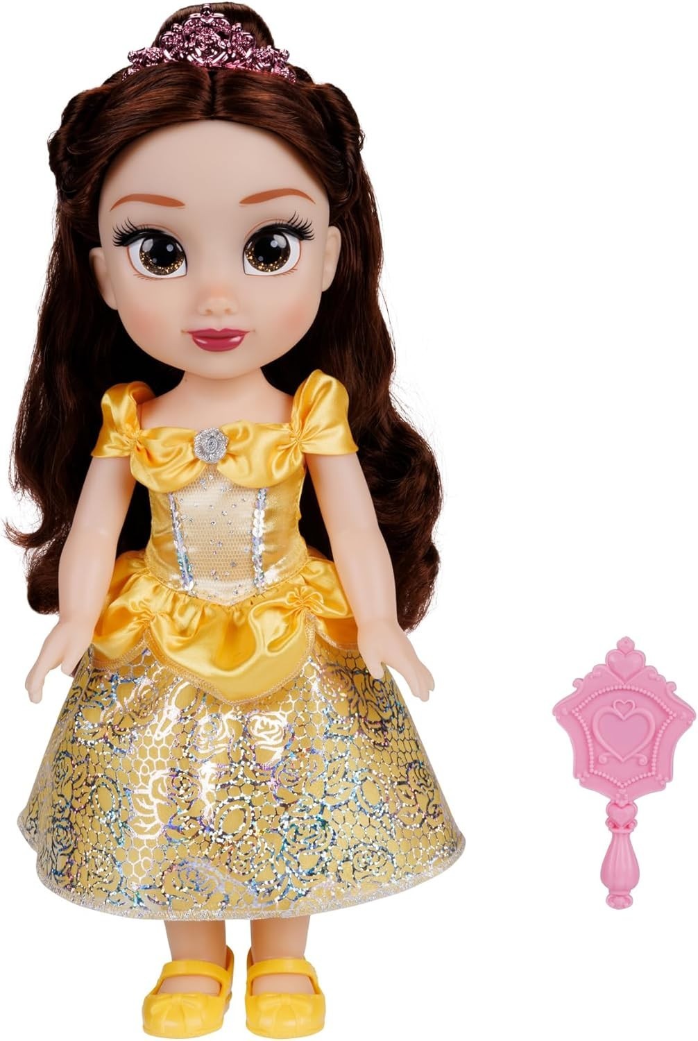 14in Royal Princess Doll Shimmer Skirt Glitter Eyes Tiara Hair Brush