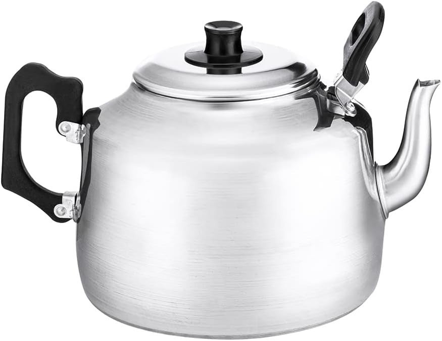 Traditional Tea Pot 6 Pint 3.4L Aluminium Dripless Silver Tea Kettle