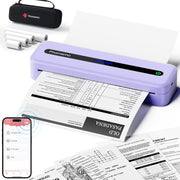 A4 Portable Thermal Printer 300DPI Bluetooth Inkless Purple