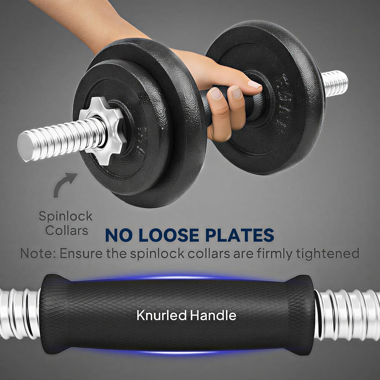 2-in-1 Adjustable Dumbbells Set 20–30kg Cast Iron Home Gym Weights
