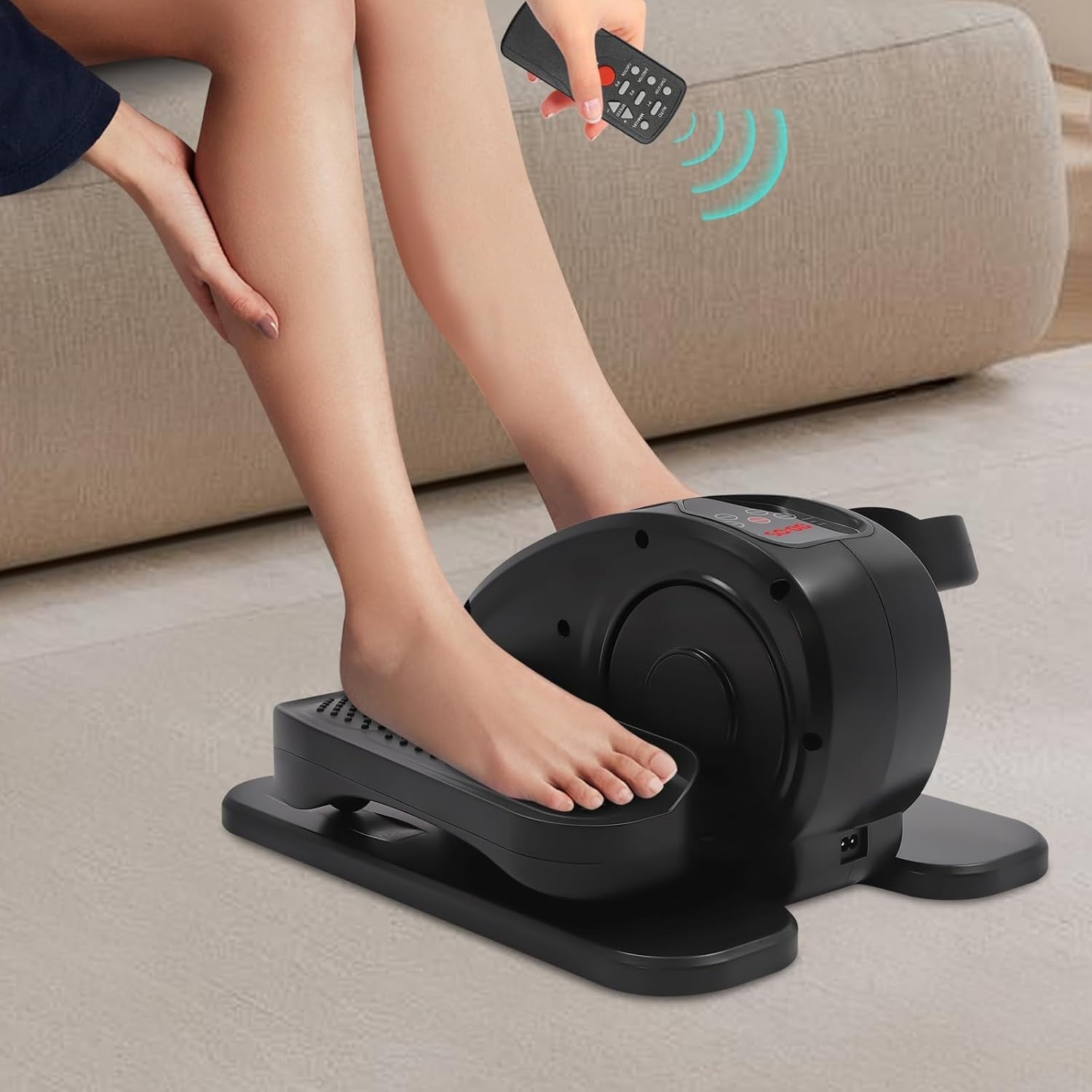 Under Desk Elliptical Electric Pedal Exerciser Quiet Remote Control