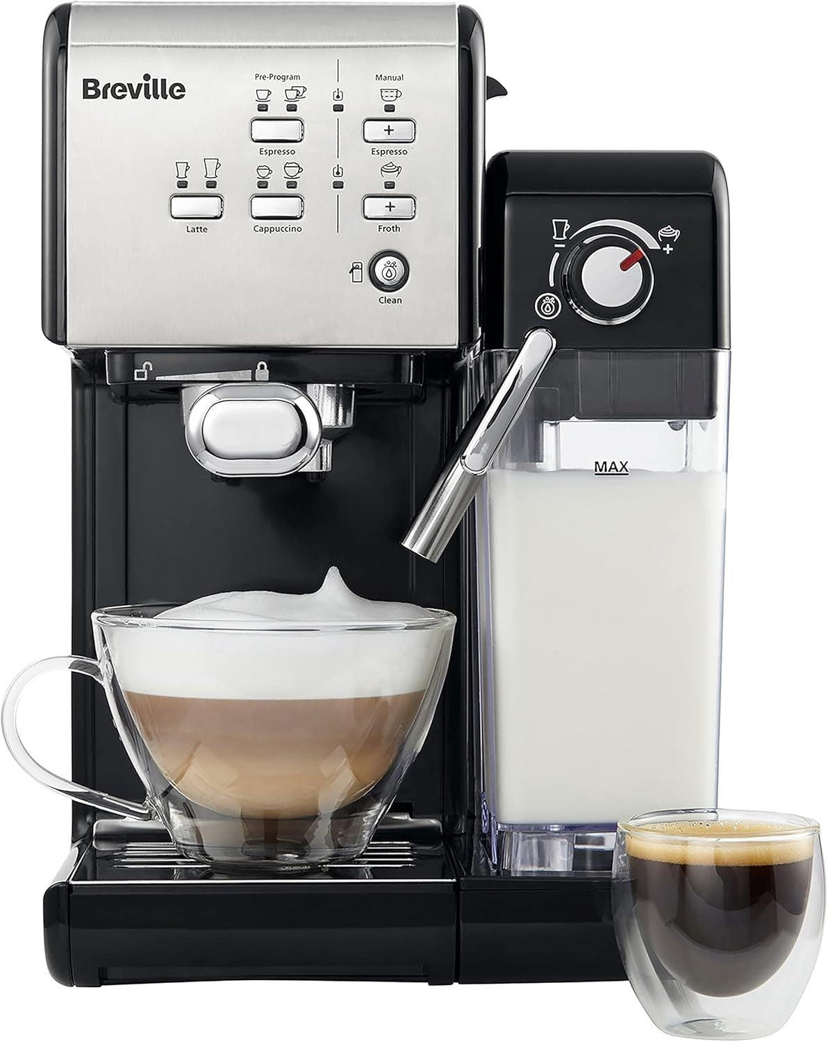 Espresso Coffee Machine | 19 Bar Italian Pump | Automatic Milk Frother | 1.4L