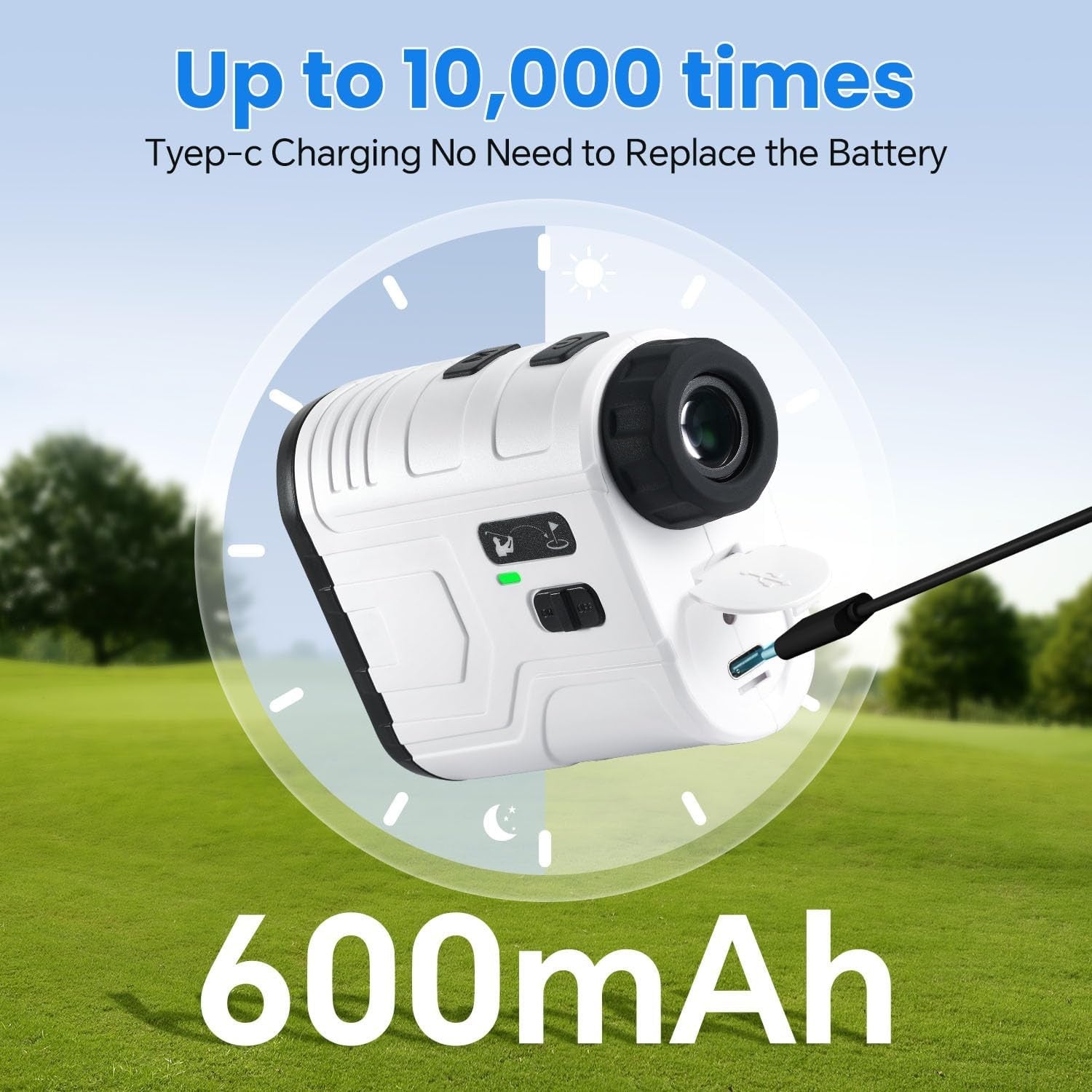 Golf Range Finder 1200 Yards Slope Flag Vibration Rechargeable