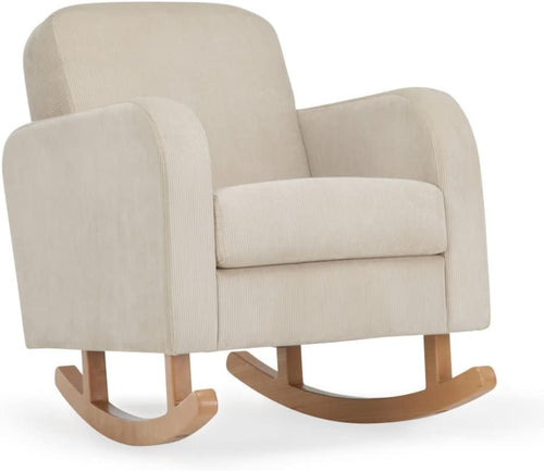 Nursing Rocking Chair Sand - Soft Foam Seat, Solid Back, Modern Nursery