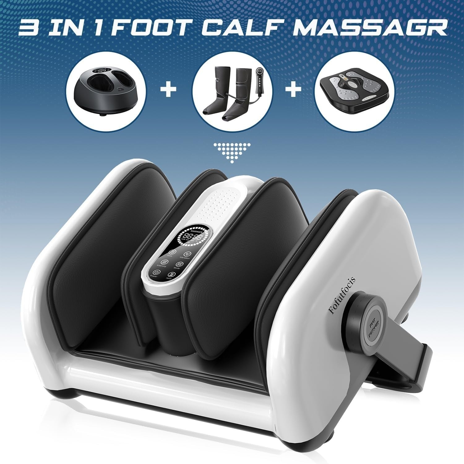 Deep Kneading Foot Massager with Heat & Air Compression for Legs & Calves