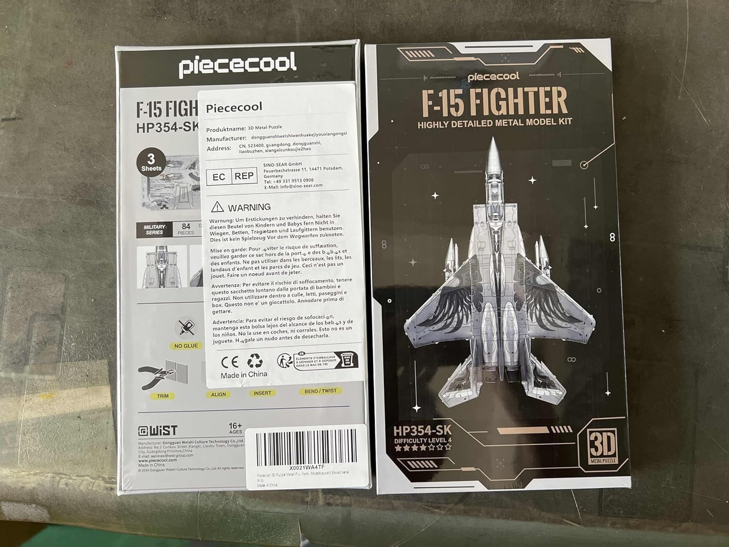 Metal 3D Puzzle F-15 Fighter Jet Model Kit – Adult Warplane Craft Decor