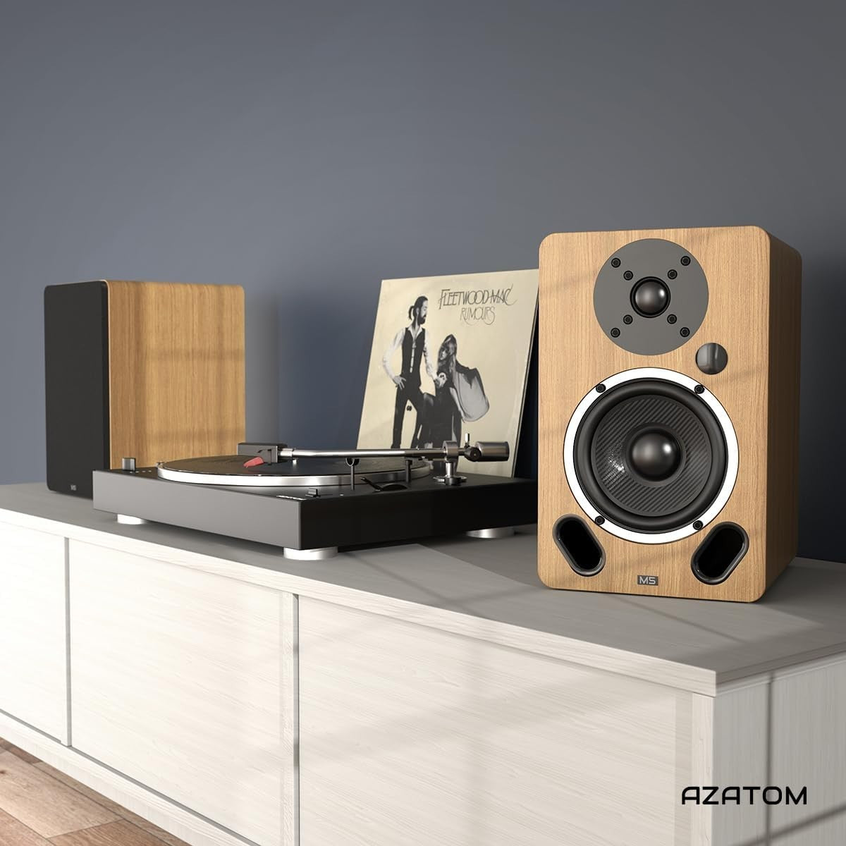100W Bluetooth HDMI HiFi Bookshelf Speakers Carbon Fibre Drivers USB Optical
