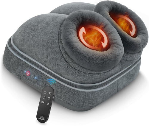 Shiatsu Foot & Back Massager with Heat, Deep Kneading & Remote Control
