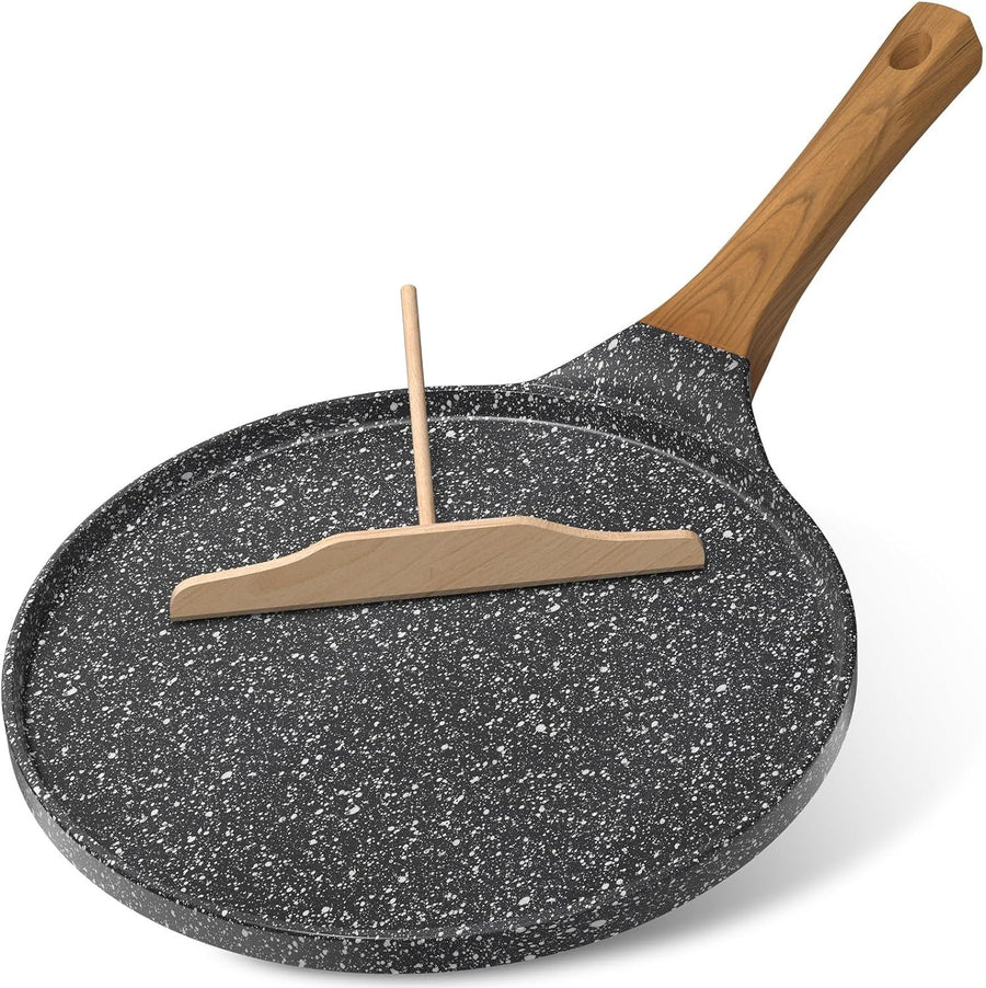 26 cm YASHE Non-Stick Crepe & Pancake Pan with Wooden Spreader