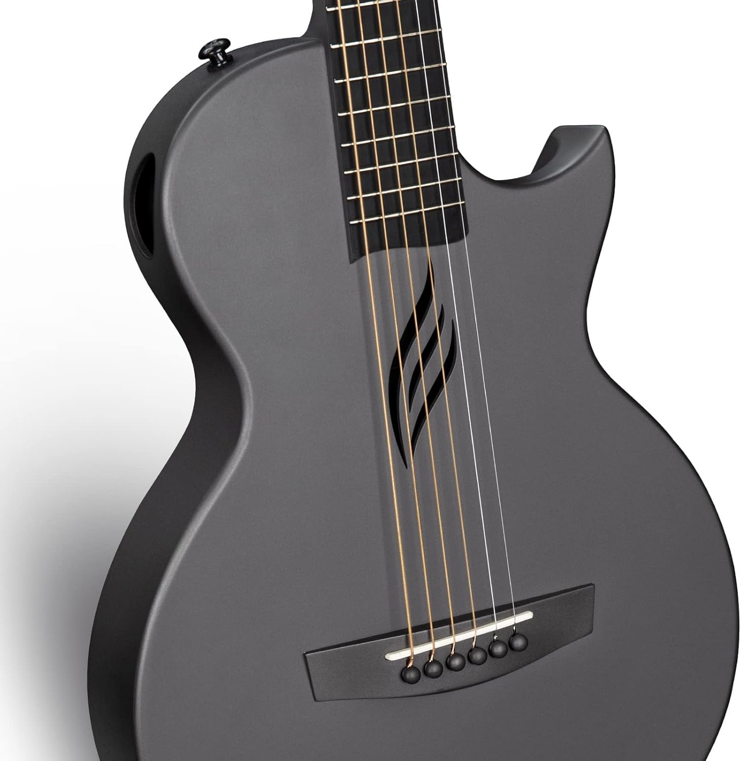 Carbon Fiber Travel Acoustic Guitar 1/2 Size w/ Case Bundle
