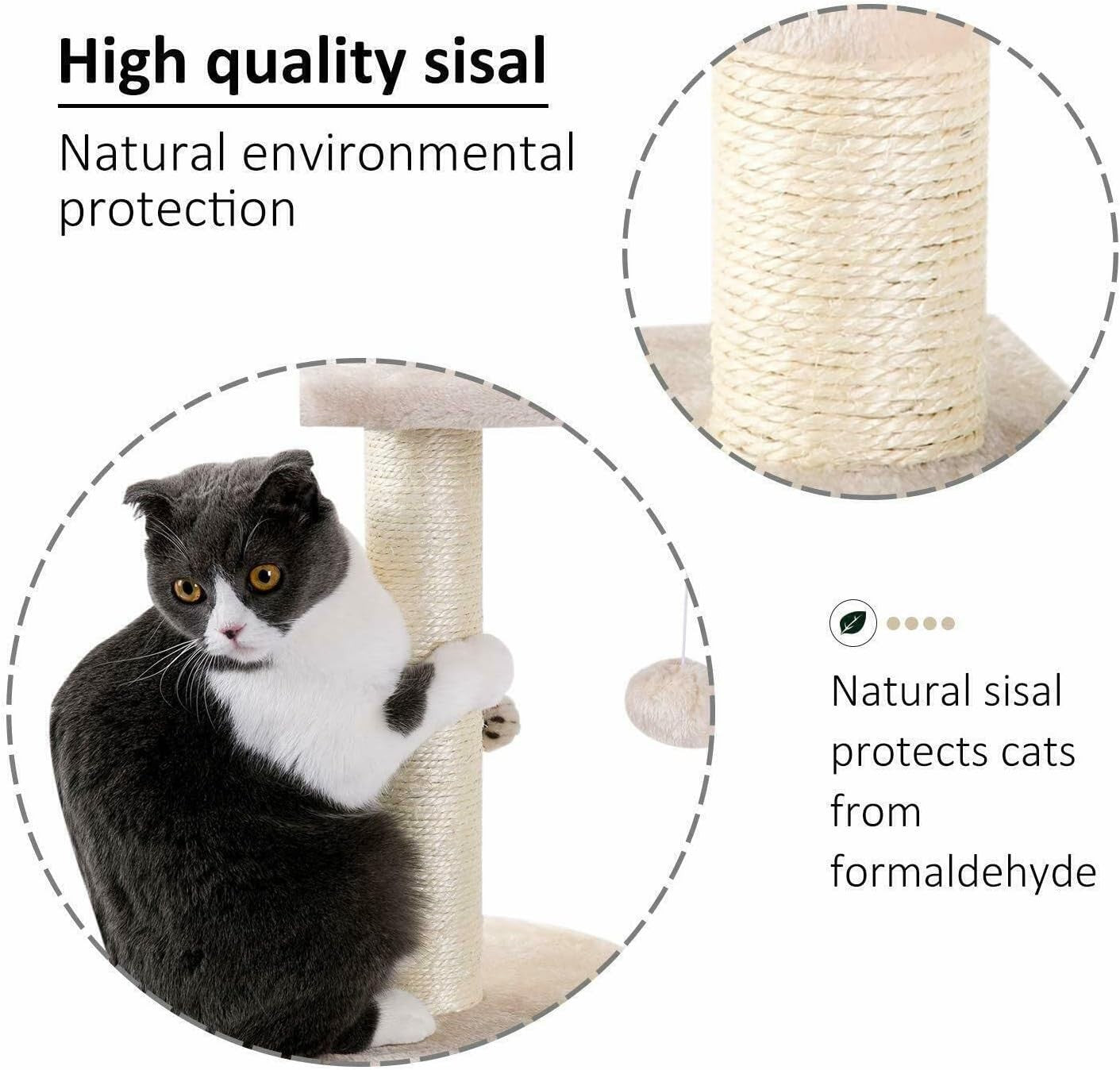 Cat Tree Multi Level Post Condo Tower with Hammock & Toys