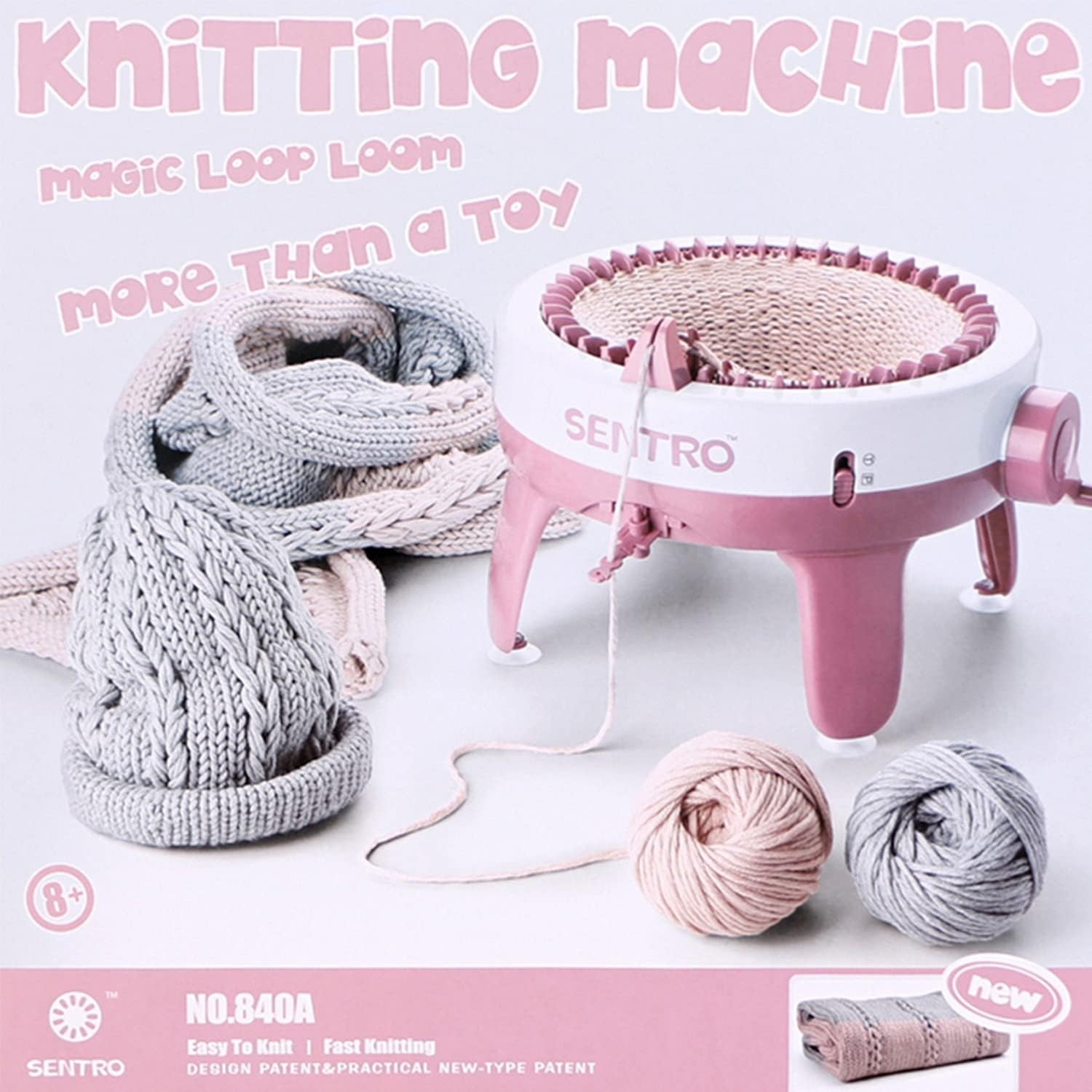 40 Needle Knitting Machine Circular Loom with Row Counter Hat Scarf Maker