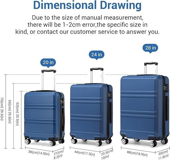 Ultra Capacity Check-In Luggage 32” ABS+PC Hard Case Spinner TSA