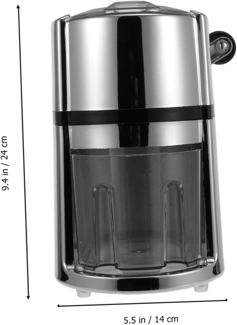 Manual Ice Crusher Hand Crank Shaved Ice Slush Maker Home Travel Use