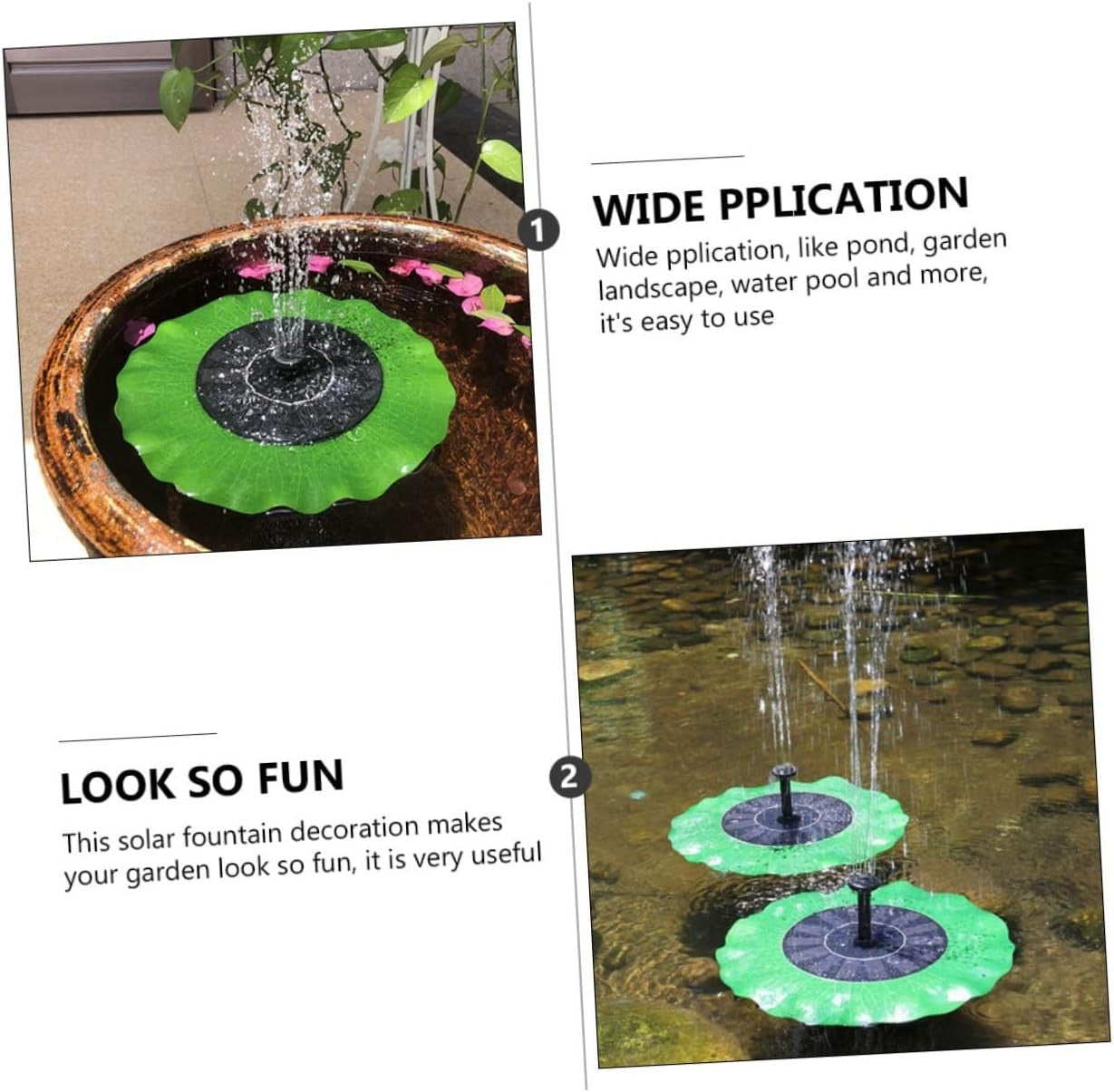 4x Solar Bird Bath Fountain Garden Water Feature Floating Energy-Saving Set
