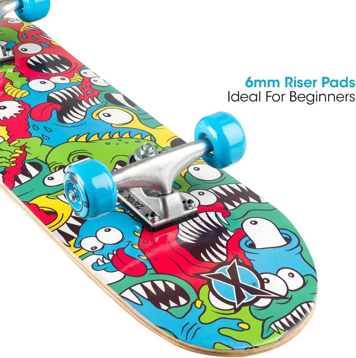 31in Complete Skateboard 9-Ply Maple Double Kick Kids Beginners