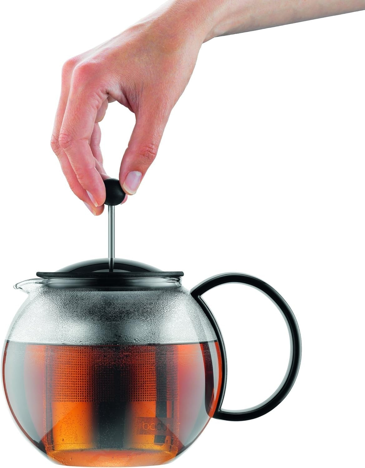 Glass Tea Press Set 1L Teapot Stainless Steel Filter 2 Mugs Included