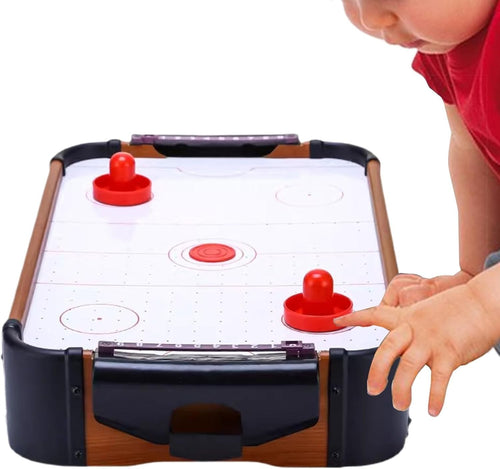Wood Tabletop Air Hockey Game Compact 2 Player Arcade Fun