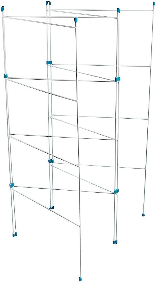 4 Fold Clothes Indoor Outdoor Space Saving Laundry Drying Rack Aluminium
