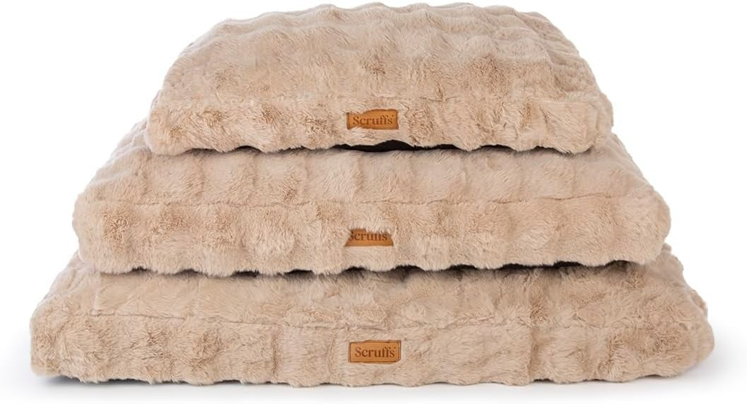Luxury Faux Fur Dog Mattress 80x60cm Non Slip Washable