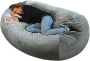 Grey Giant Memory Foam Bean Bag Chair for Adults Kids Lounge Sofa Bed