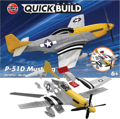 P-51D Mustang Jet Model Kit 6+ Snap Build Toy Plane No Glue Fast Build**