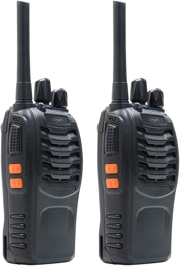 8 Pack PMR Walkie Talkies Long Range Two Way Radios w/ Chargers Headsets