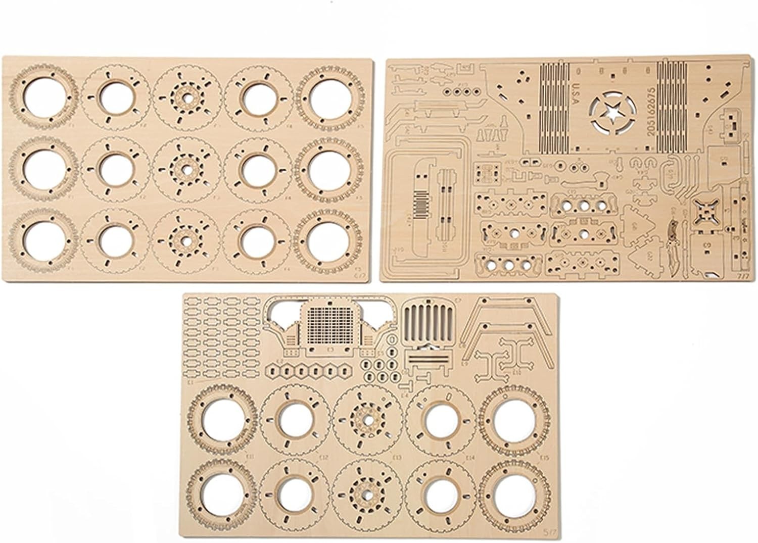 3D Wooden Off Road Car Puzzle DIY Vehicle Model Kit 428PCS STEM Build