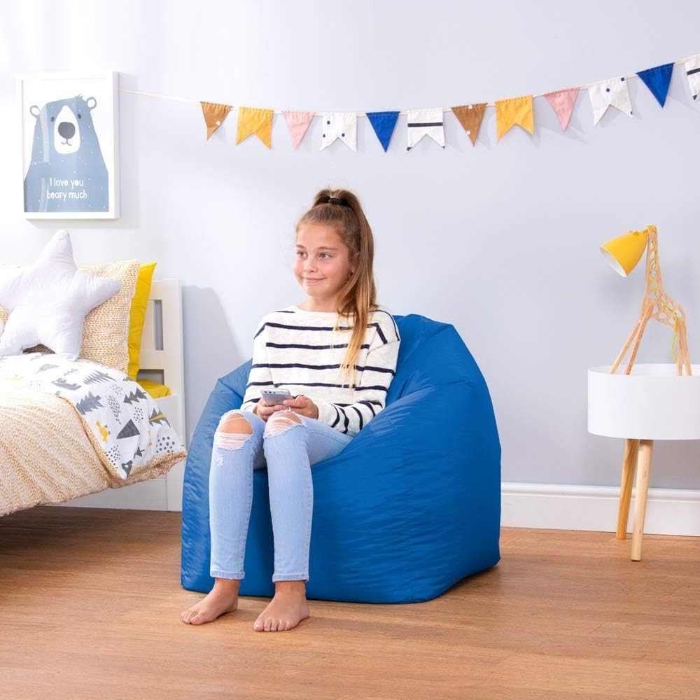 Kids Bean Bag Chair Indoor Outdoor Water Resistant Seat with Back