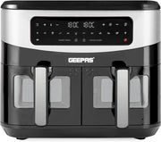Dual Zone Air Fryer 9L | 2 Drawers Touch Screen 10 Presets Fast Healthy Cooking