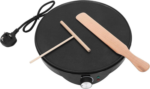 12" Electric Crepe Maker Nonstick Pancake Machine | Spreaders Included UK Plug
