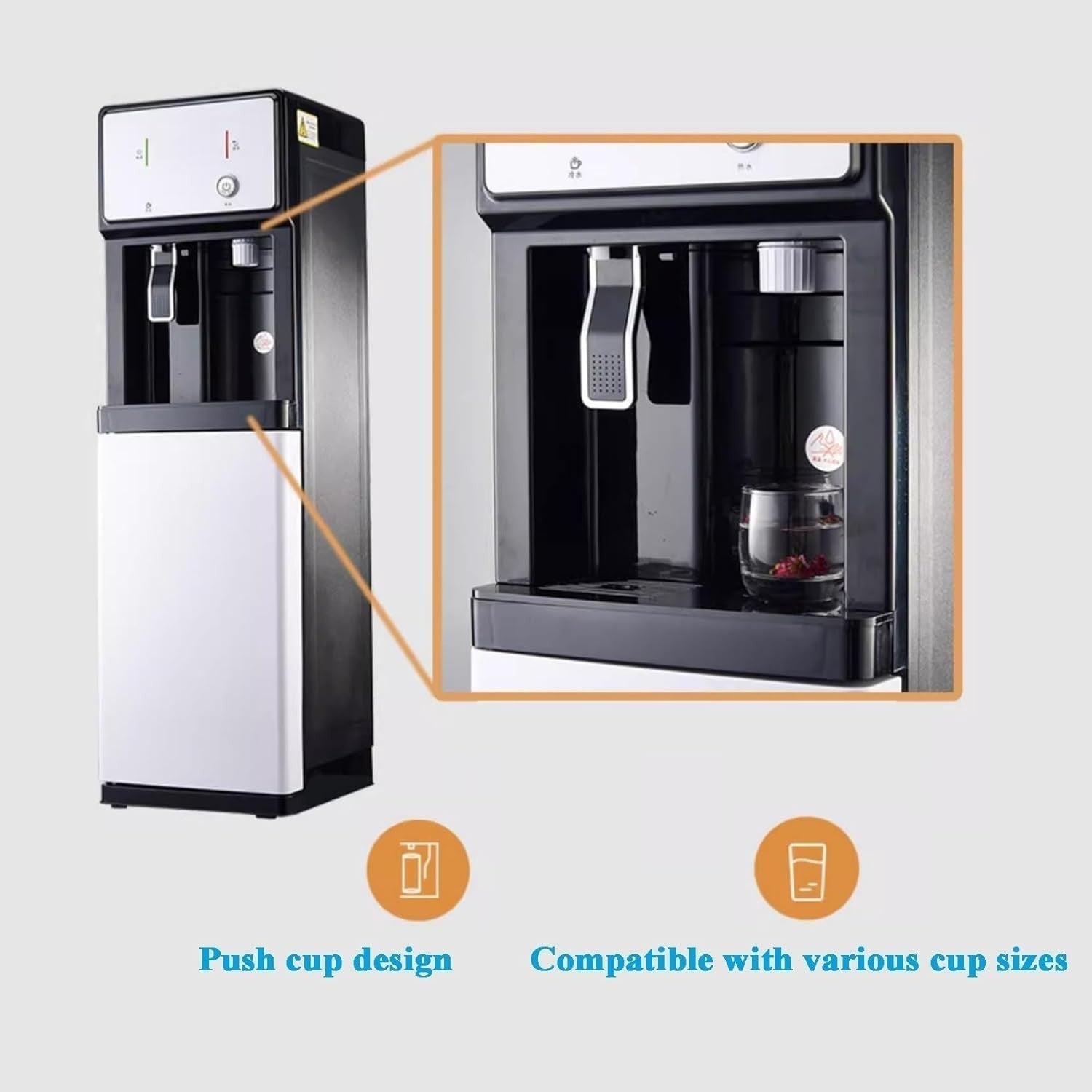 Bottom Loading Floor Standing Water Dispenser Hot Cold Ice 3s Boil