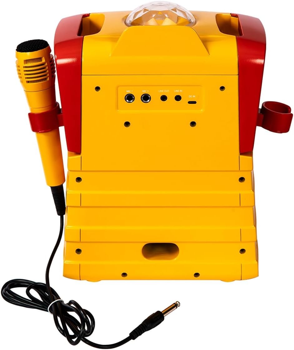 Yellow Submarine Karaoke Machine 2 Mics Bluetooth LED USB