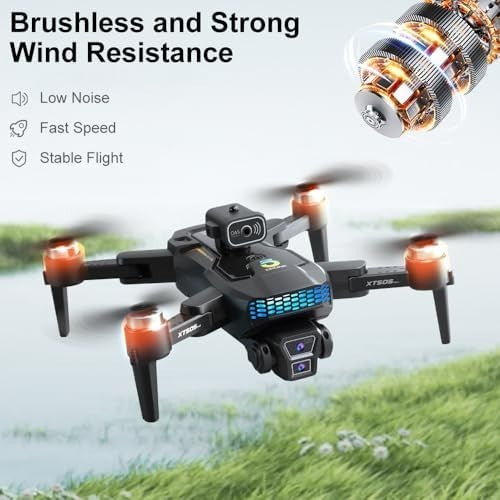 OBEST GPS Drone 4K Camera, Brushless Motor, FPV, 2 Batteries, Beginner