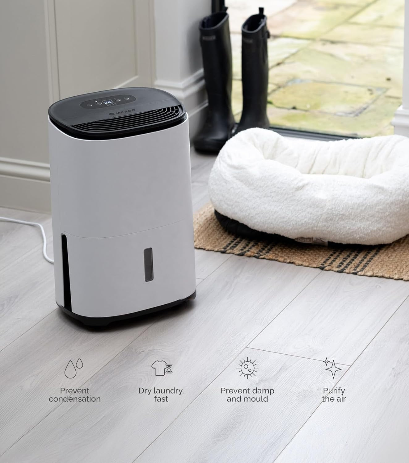6L Dehumidifier HEPA Air Purifier Ultra Quiet 32dB Bedroom Flat