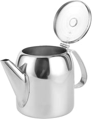 20oz Stainless Steel Teapot Coffee Pot with Lid Silver Tea Server