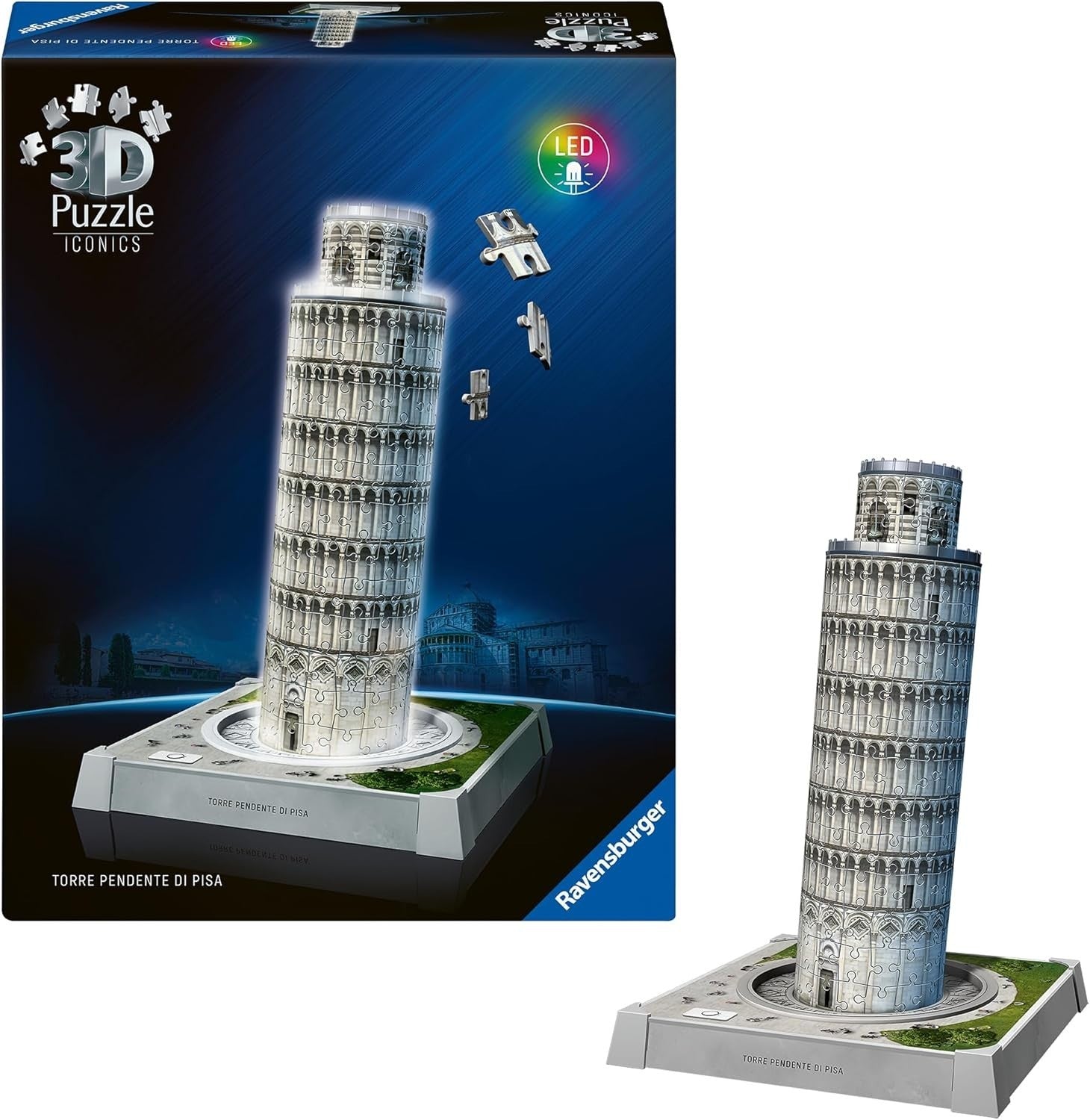 3D Tower Puzzle with LED Light Famous Landmark Building Model Kit