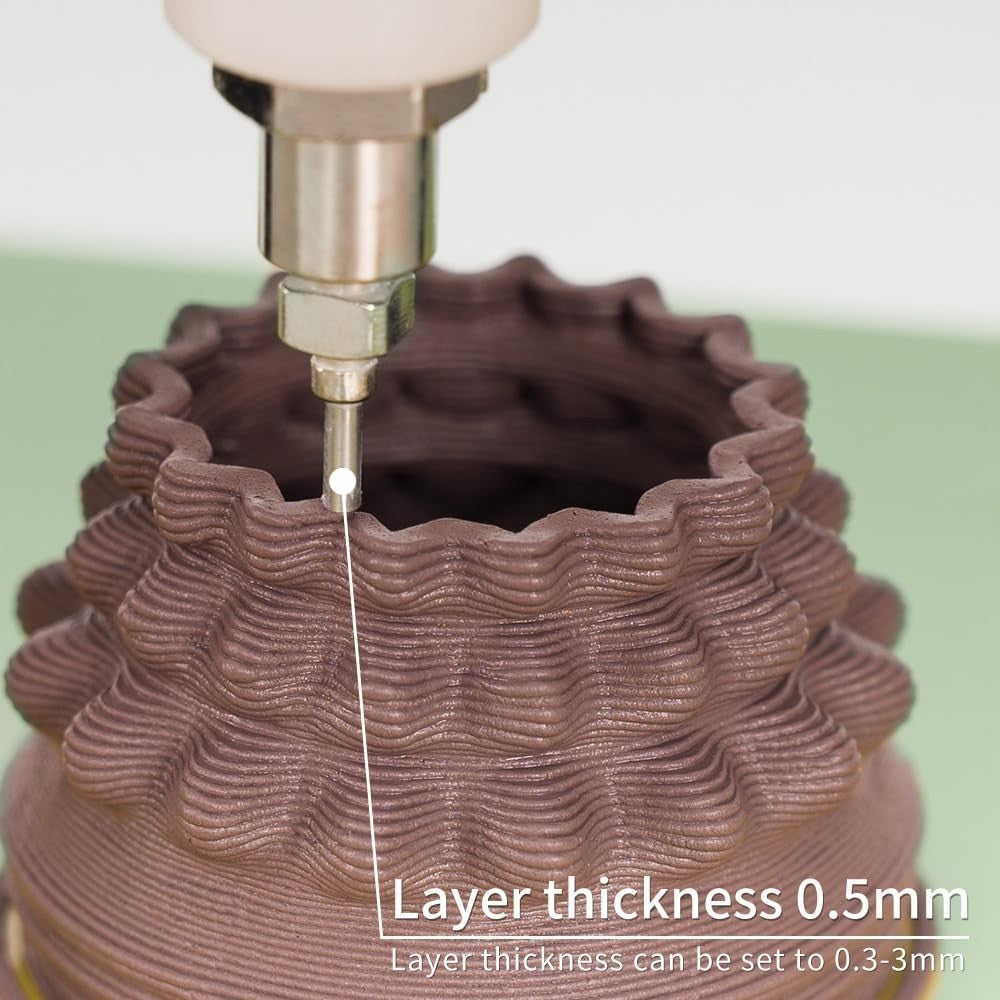 Clay 3D Printer Ceramic Extruder Electric Feeding Large Build Desktop